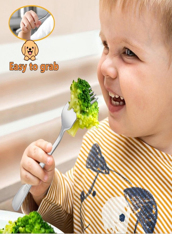 LIANYU 6-Piece Toddler Utensils Forks, Kids Silverware Forks for 2-10 Year Old, Children Cutlery Flatware Set, Kids Child Utensils for Home Preschools, Dishwasher Safe - Image 4